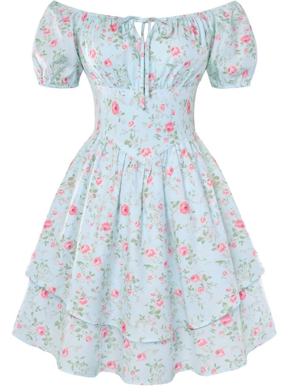 Floral Corset Dress for Women Cute Summer Mini Sundress | Adjustable Straps, Lac